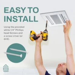 12 In. X 6 In. 3-Way Air Vent Covers For Home Ceiling Or Wall Grille Register Cover W/Adjustable Damper, White 12 12 In. X 6 In. 3-Way Air Vent Covers For Home Ceiling Or Wall Grille Register Cover W/Adjustable Damper, White -Fire Place Store whites home intuition registers grilles wv3w12x6 fa 1000