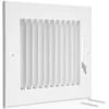8 In. X 6 In. 3-Way Air Vent Covers For Home Ceiling Or Wall Grille Register Cover With Adjustable Damper, White