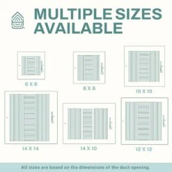 12 In. X 12 In. 4-Way Air Vent Covers For Home Ceiling Or Wall Grille Register Cover W/Adjustable Damper, White 10 12 In. X 12 In. 4-Way Air Vent Covers For Home Ceiling Or Wall Grille Register Cover W/Adjustable Damper, White -Fire Place Store whites home intuition registers grilles wv4w12x12 1f 1000