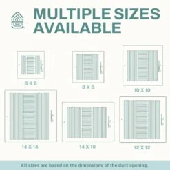 6 In. X 6 In. 4-Way Air Vent Covers For Home Ceiling Or Wall Grille Register Cover W/Adjustable Damper, White -Fire Place Store whites home intuition registers grilles wv4w6x6 1f 1000