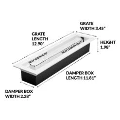 2 In. X 12 In. Customizable Plastic Floor Register In Textured White -Fire Place Store whites inte grates registers grilles igfpd212 wh 1f 1000