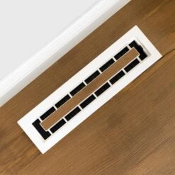 2 In. X 12 In. Customizable Plastic Floor Register In Textured White -Fire Place Store whites inte grates registers grilles igfpd212 wh 44 1000