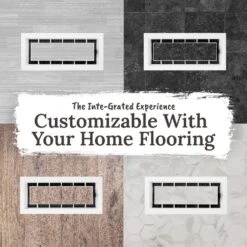 2 In. X 12 In. Customizable Plastic Floor Register In Textured White -Fire Place Store whites inte grates registers grilles igfpd212 wh 76 1000