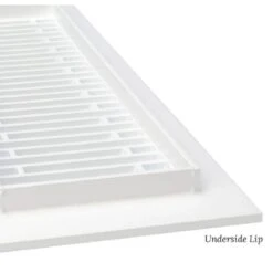 Scroll Series 12 In. X 6 In. White Aluminum Grille Vent Cover For Home Floors Without Mounting Holes -Fire Place Store whites reggio registers registers grilles 814 awnh 1f 1000