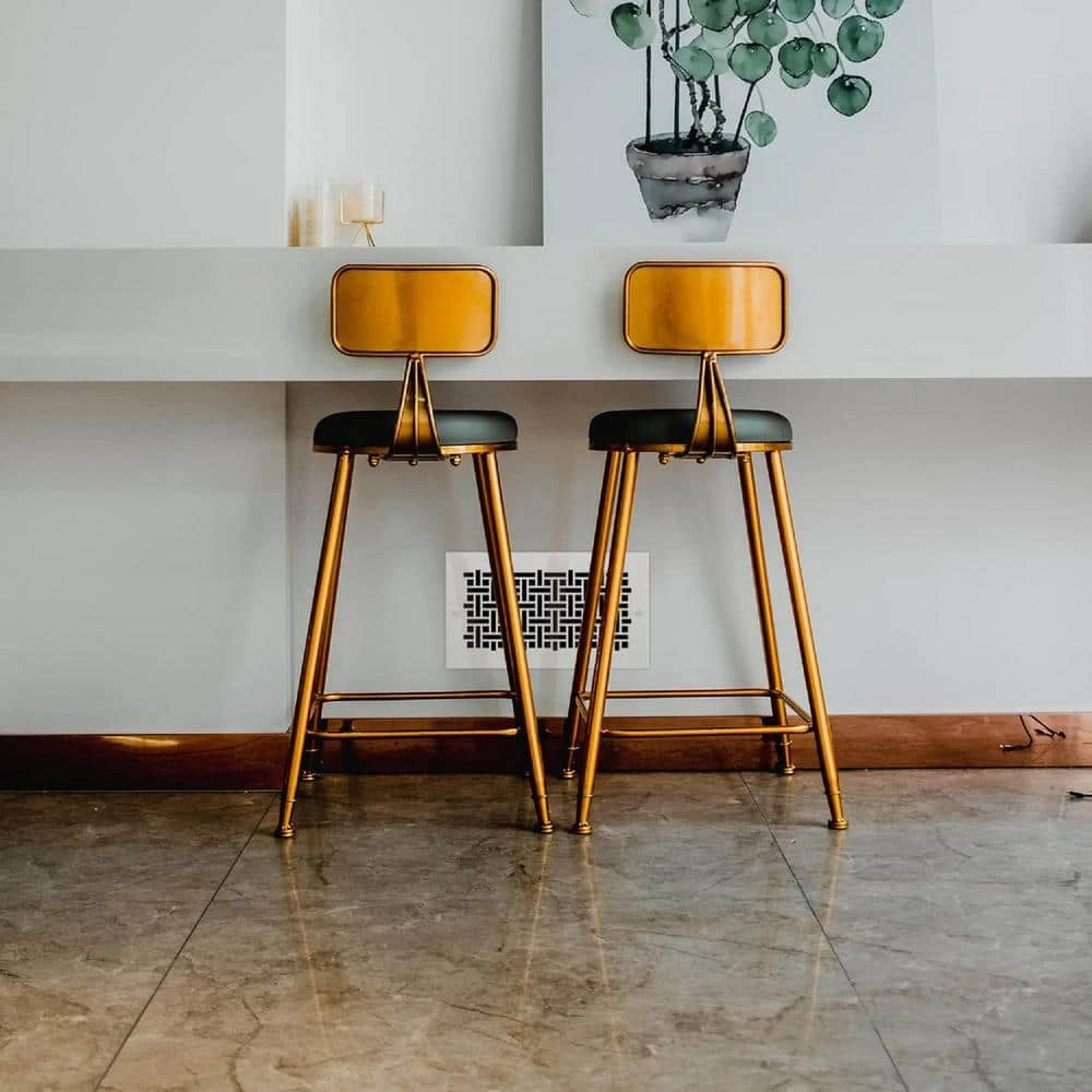 Basketweave Series 12 In. X 6 In. White Steel Vent Cover Grille For Home Floors And Walls With Mounting Holes 2 Basketweave Series 12 In. X 6 In. White Steel Vent Cover Grille For Home Floors And Walls With Mounting Holes - Image 2