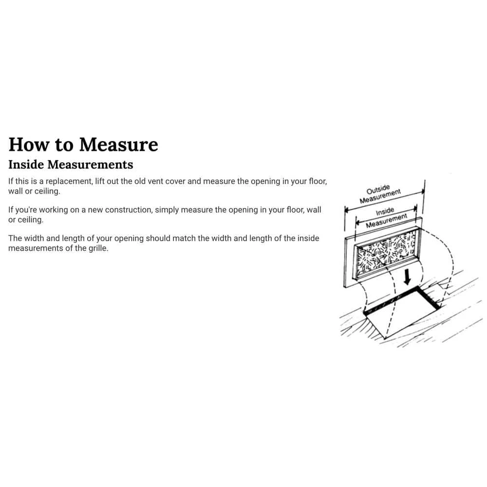 Square Series 10 In. X 4 In. White Aluminum Grille Vent Cover For Home Floors Without Mounting Holes 4 Square Series 10 In. X 4 In. White Aluminum Grille Vent Cover For Home Floors Without Mounting Holes - Image 4