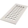 Square Series 10 In. X 4 In. White Aluminum Grille Vent Cover For Home Floors Without Mounting Holes
