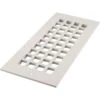 12 In. X 6 In. White Aluminum Grille Vent Cover For Home Floors And Walls With Mounting Holes