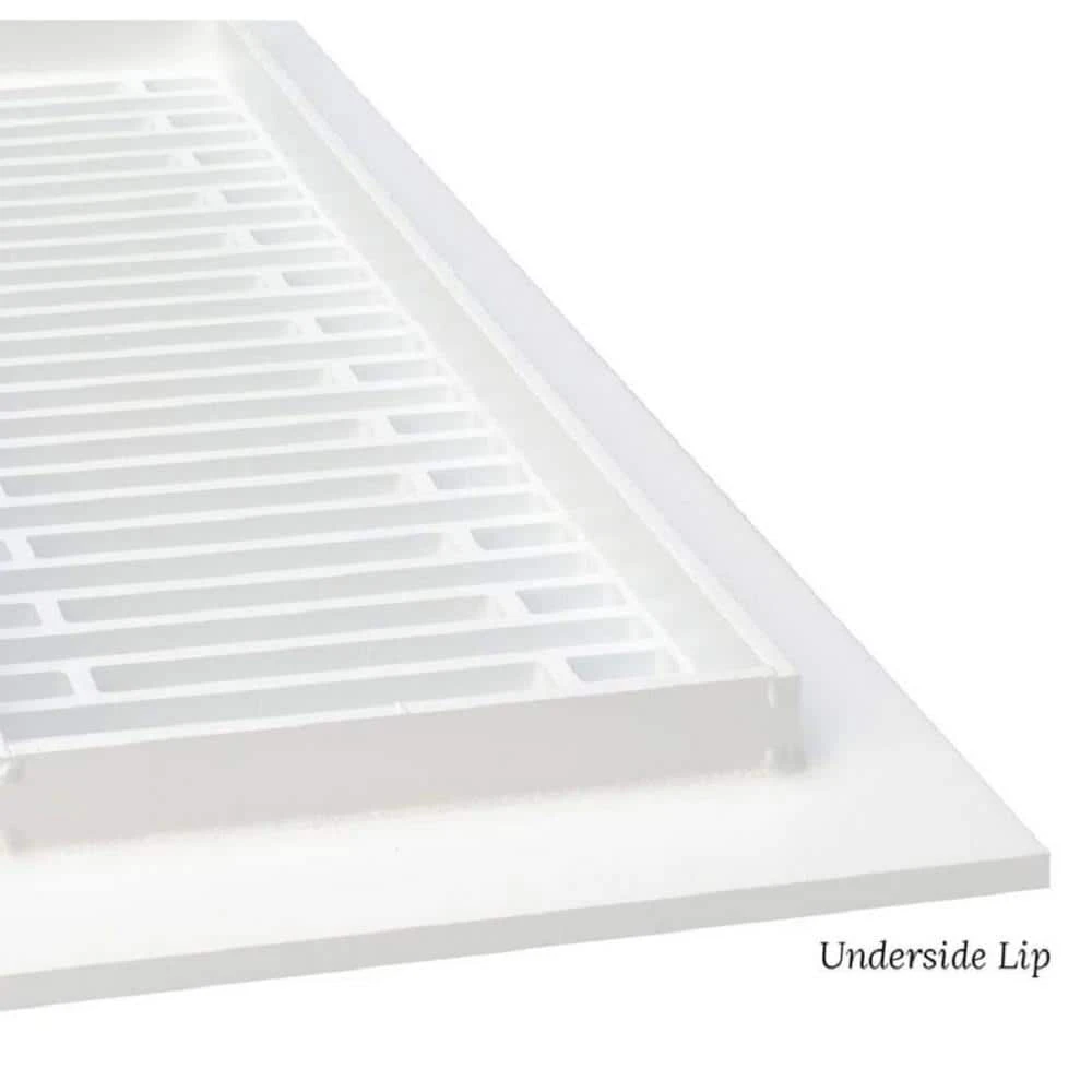 Square Series 12 In. X 6 In. White Aluminum Grille Vent Cover For Home Floors Without Mounting Holes 4 Square Series 12 In. X 6 In. White Aluminum Grille Vent Cover For Home Floors Without Mounting Holes - Image 4