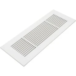 Royal Series 12 In. X 6 In. White Steel Vent Cover Grille For Home Floors Without Mounting Holes