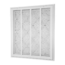 Return Air Filter Grille, Fits 20 W X 20 In. H Duct Opening Size, Filter Included, Return Air Vent Cover For Wall