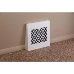 Tuscan 13 In. X 12 In. Steel Gravity Baseboard Floor Register, White/Powder Coat With Air Control Damper -Fire Place Store whites steelcrest registers grilles btu13gbbswh 1f 1000