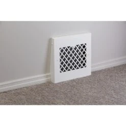 Tuscan 13 In. X 12 In. Steel Gravity Baseboard Floor Register, White/Powder Coat With Air Control Damper -Fire Place Store whites steelcrest registers grilles btu13gbbswh 44 1000