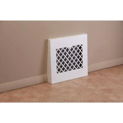 Tuscan 13 In. X 12 In. Steel Gravity Baseboard Floor Register, White/Powder Coat With Air Control Damper -Fire Place Store whites steelcrest registers grilles btu13gbbswh 76 1000