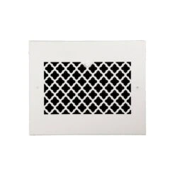 Tuscan 15 In. X 12 In. Steel Gravity Baseboard Floor Register, White/Powder Coat With Air Control Damper