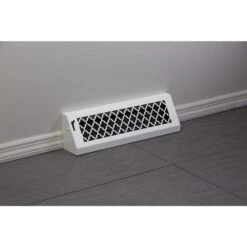Tuscan, 18 In., White/Powder Coat, Steel Baseboard Vent With Damper 13 Tuscan, 18 In., White/Powder Coat, Steel Baseboard Vent With Damper -Fire Place Store whites steelcrest registers grilles btu18bbswh 44 1000