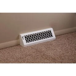 Tuscan, 18 In., White/Powder Coat, Steel Baseboard Vent With Damper 11 Tuscan, 18 In., White/Powder Coat, Steel Baseboard Vent With Damper -Fire Place Store whites steelcrest registers grilles btu18bbswh 4f 1000