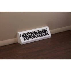 Tuscan, 18 In., White/Powder Coat, Steel Baseboard Vent With Damper 15 Tuscan, 18 In., White/Powder Coat, Steel Baseboard Vent With Damper -Fire Place Store whites steelcrest registers grilles btu18bbswh 76 1000