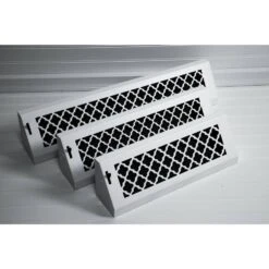 Tuscan, 18 In., White/Powder Coat, Steel Baseboard Vent With Damper 10 Tuscan, 18 In., White/Powder Coat, Steel Baseboard Vent With Damper -Fire Place Store whites steelcrest registers grilles btu18bbswh c3 1000
