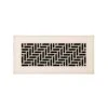 Herringbone 10 In. X 4 In. White/Powder Coat, Floor Wall Or Ceiling Supply Vent, Without Mounting Holes