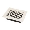 Tuscan 8 In. X 6 In. White/Powder Coat, Steel Floor Vent With Opposed Blade Damper