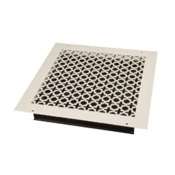 Victorian 12 In. X 12 In. White/Powder Coat, Steel Wall/Ceiling Vent With Opposed Blade Damper