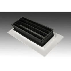 Victorian 12 In. X 4 In. White Powder Coat Steel Floor Vent With Opposed Blade Damper -Fire Place Store whites steelcrest registers grilles tvi12x4swhn 66 1000