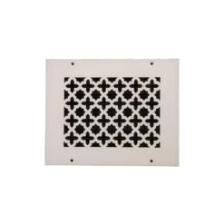 Victorian 8 In. X 6 In. White/Powder Coat, Steel Wall/Ceiling Vent With Opposed Blade Damper -Fire Place Store whites steelcrest registers grilles tvi8x6swhh c3 1000