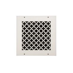 Victorian 8 In. X 8 In. White/Powder Coat, Steel Wall/Ceiling Vent With Opposed Blade Damper -Fire Place Store whites steelcrest registers grilles tvi8x8swhh a0 1000
