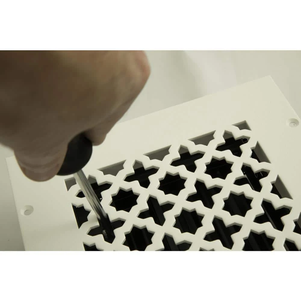 Vogue 10 In. X 10 In. White/Powder Coat, Wall Or Ceiling Supply Vent, With Mounting Holes 4 Vogue 10 In. X 10 In. White/Powder Coat, Wall Or Ceiling Supply Vent, With Mounting Holes - Image 4