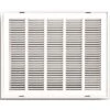 24 In. X 12 In. White Stamped Return Air Filter Grille With Removable Face