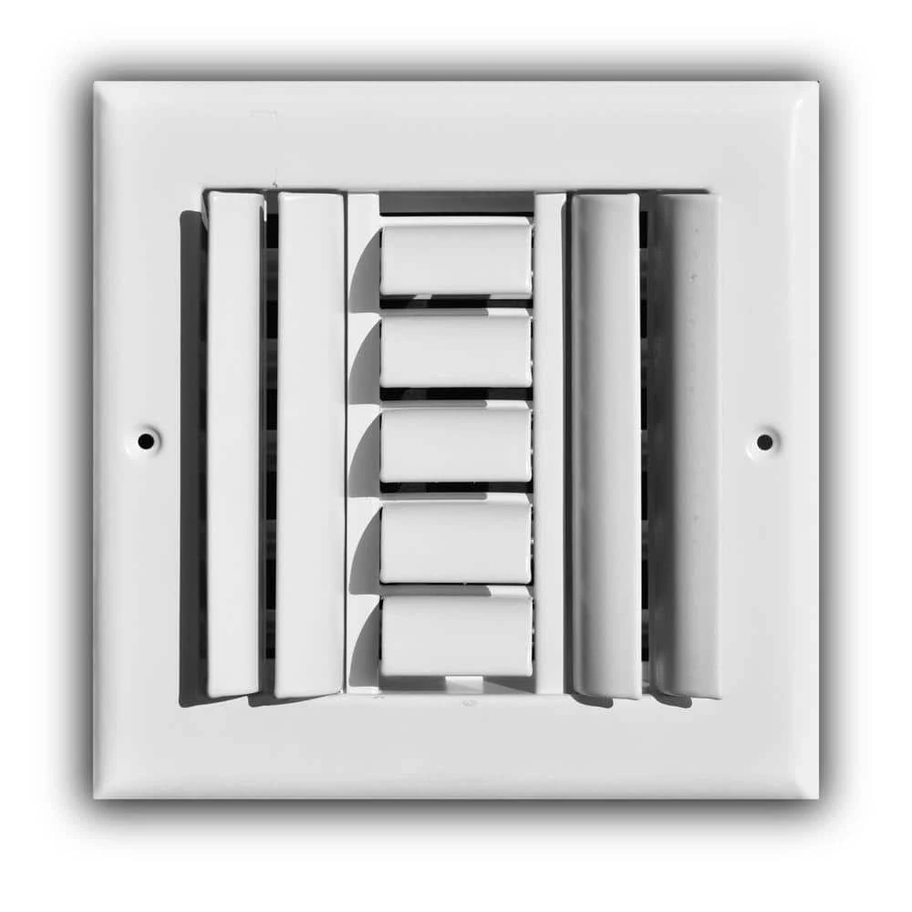 6 In. X 6 In. 3-Way Adjustable Curved Blade Wall/Ceiling Register 1 6 In. X 6 In. 3-Way Adjustable Curved Blade Wall/Ceiling Register
