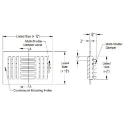8 In. X 6 In. 1-Way Fixed Curved Blade Wall/Ceiling Register -Fire Place Store whites truaire registers grilles 401m08x06 4f 1000