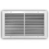 24 In. X 14 In. White Aluminum Fixed Bar Return Air Grille