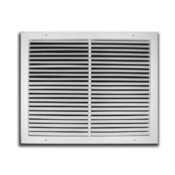 24 In. X 24 In. White Aluminum Fixed Bar Return Air Grille