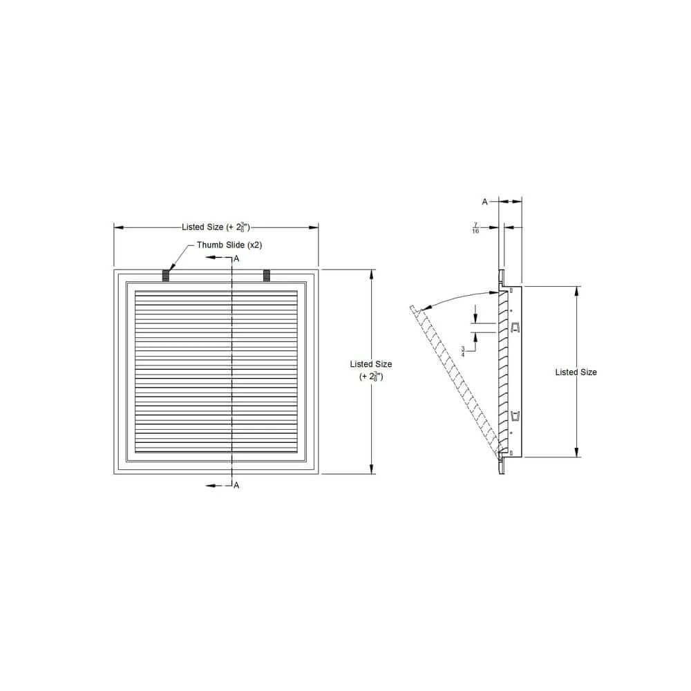 18 In. X 24 In. White Aluminum Fixed Bar Return Air Filter Grille 2 18 In. X 24 In. White Aluminum Fixed Bar Return Air Filter Grille - Image 2