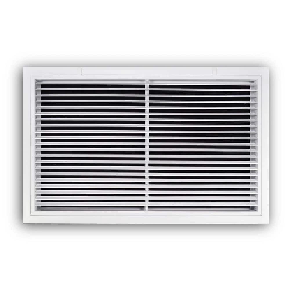 30 In. X 24 In. White Aluminum Fixed Bar Return Air Filter Grille 1 30 In. X 24 In. White Aluminum Fixed Bar Return Air Filter Grille