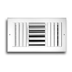 12 In. X 8 In. 3-Way Aluminum Adjustable Curved Blade Wall/Ceiling Register