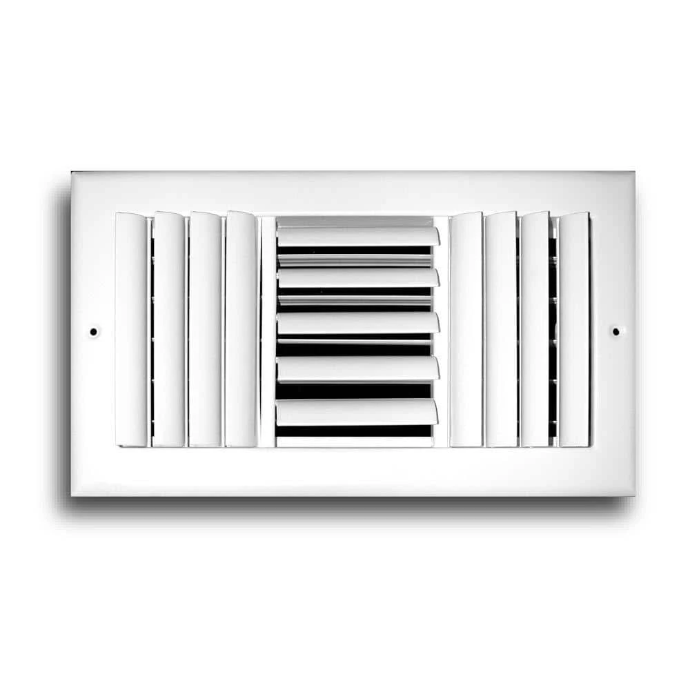 12 In. X 8 In. 3-Way Aluminum Adjustable Curved Blade Wall/Ceiling Register 1 12 In. X 8 In. 3-Way Aluminum Adjustable Curved Blade Wall/Ceiling Register