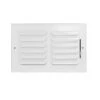 8 In. W X 4 In. H Steel For Ceiling Or Sidewall White One Way Curve Blade Register