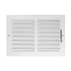 10 In W X 6 In H Steel For Ceiling Or Sidewall White 1-Way Curve Blade Register