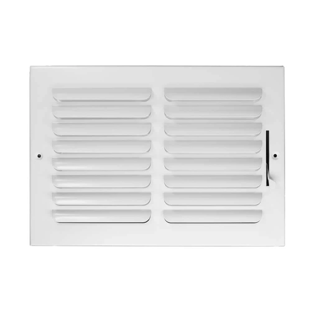12 In W X 6 In H Steel For Ceiling Or Sidewall White 1-Way Curve Blade Register 1 12 In W X 6 In H Steel For Ceiling Or Sidewall White 1-Way Curve Blade Register