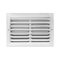 12 In. W X 8 In. H Steel For Ceiling Or Sidewall White One Way Curve Blade Register -Fire Place Store whites venti air registers grilles h1c1208 44 1000