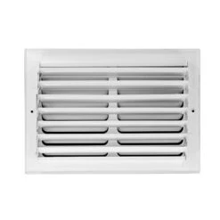 14 In. W X 6 In. H Steel For Ceiling Or Sidewall White 1-Way Curve Blade Register -Fire Place Store whites venti air registers grilles h1c1406 44 1000