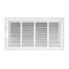 24 In. Wide X 12 In. High (Takes 2 In. Thick Filter) Return Air Filter Grille Of Steel In White