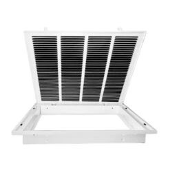 24 In. X 24 In. (Takes 2 In. Thick Filter) Square Return Air Filter Grille Of Steel In White -Fire Place Store whites venti air registers grilles h2fg2424 44 1000