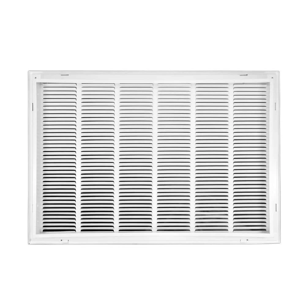 30 In. Wide X 20 In. High (Takes 2 In. Thick Filter) Return Air Filter Grille Of Steel In White 4 30 In. Wide X 20 In. High (Takes 2 In. Thick Filter) Return Air Filter Grille Of Steel In White - Image 4
