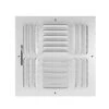 8 In. W X 8 In. H Steel For Ceiling Or Sidewall White 4-Way Curve Blade Register