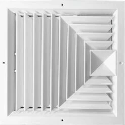 10 In. X 10 In. Aluminum 3-Way Diffuser/Register/Grille For Air Supply