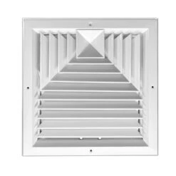 12 In. X 12 In. Aluminum 3-Way Diffuser/Register/Grille For Air Supply